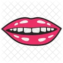 Weibliche Lippen Lippenaufkleber Lippendesign Icon