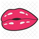 Weibliche Lippen Lippenaufkleber Lippendesign Icon