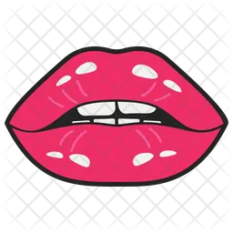 Lippen Aufkleber  Symbol