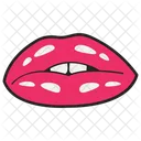 Weibliche Lippen Lippenaufkleber Lippendesign Icon