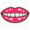 Weibliche Lippen Lippenaufkleber Lippendesign Icon