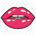 Weibliche Lippen Lippenaufkleber Lippendesign Icon