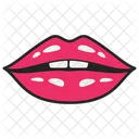 Weibliche Lippen Lippenaufkleber Lippendesign Icon