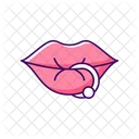 Lippenpiercing Moderne Behandlung Lippenbotox Symbol