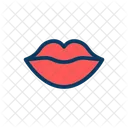 입술 빨간색 립스틱 아이콘