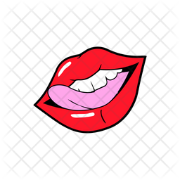 Lips Icon - Download in Sticker Style