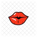 Lips Kiss Sticker Icon