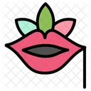 Lips And Flower  Icon