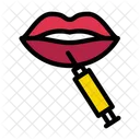 Lips Injection Vaccine Icon