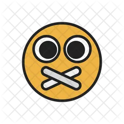 Lips Sealed Emoji Icon