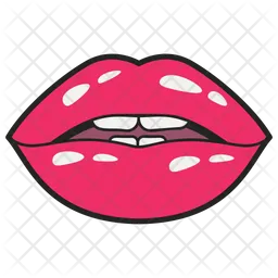 Lips Sticker Design  Icon