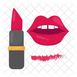 Lips with lipstick  Icon