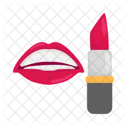 Lips with lipstick  Icon