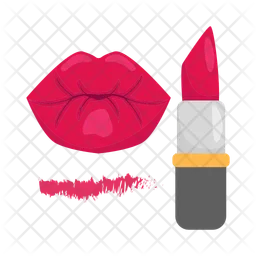 Lips with lipstick  Icon