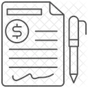 Pagamento Liquidacao Thinline Icone Ícone