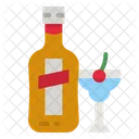 Liquor Cocktail Alcohol Drinks Bottle Icon