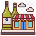 Liquor Store Bottles Wine Shop Icon
