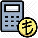 Lira Badget Calculator Coin Icon