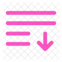List Arrow Down List Sort Icon