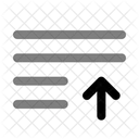List Arrow Up Icon