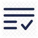 List Check Document List Icon