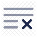 List Cross List Delete Icon