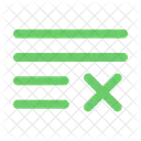 List Cross List Delete Icon