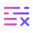 List Cross List Delete Icon