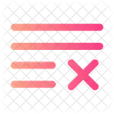 List Cross List Delete Icon