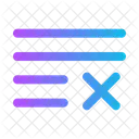 List Cross List Delete Icon