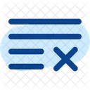 List Cross Icon