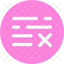 List Cross List Delete Icon
