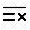List Cross Minimalistic Icon