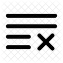 List Cross Icon
