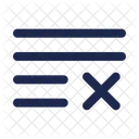 List Cross List Delete Icon