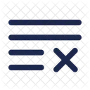 List Cross List Delete Icon