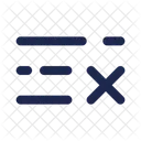List Cross Minimalistic List List Cross Icon