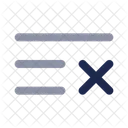 List Cross Minimalistic List List Cross Icon