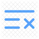 List Cross Minimalistic List List Cross Icon