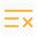 List Cross Minimalistic List List Cross Icon