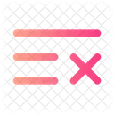List Cross Minimalistic List List Cross Icon