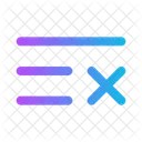 List Cross Minimalistic List List Cross Icon