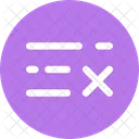 List Cross Minimalistic List List Cross Icon