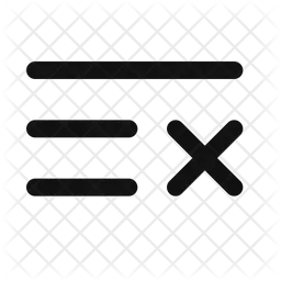 List cross minimalistic  Icon