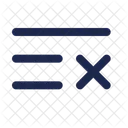 List List Cross Delete Icon