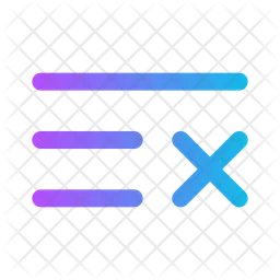 List-cross-minimalistic  Icon