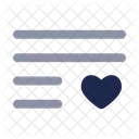 List Heart List Sort Icon