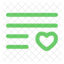 List Heart List Sort Icon