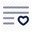 List Heart List Sort Icon