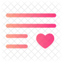 List Heart List Sort Icon